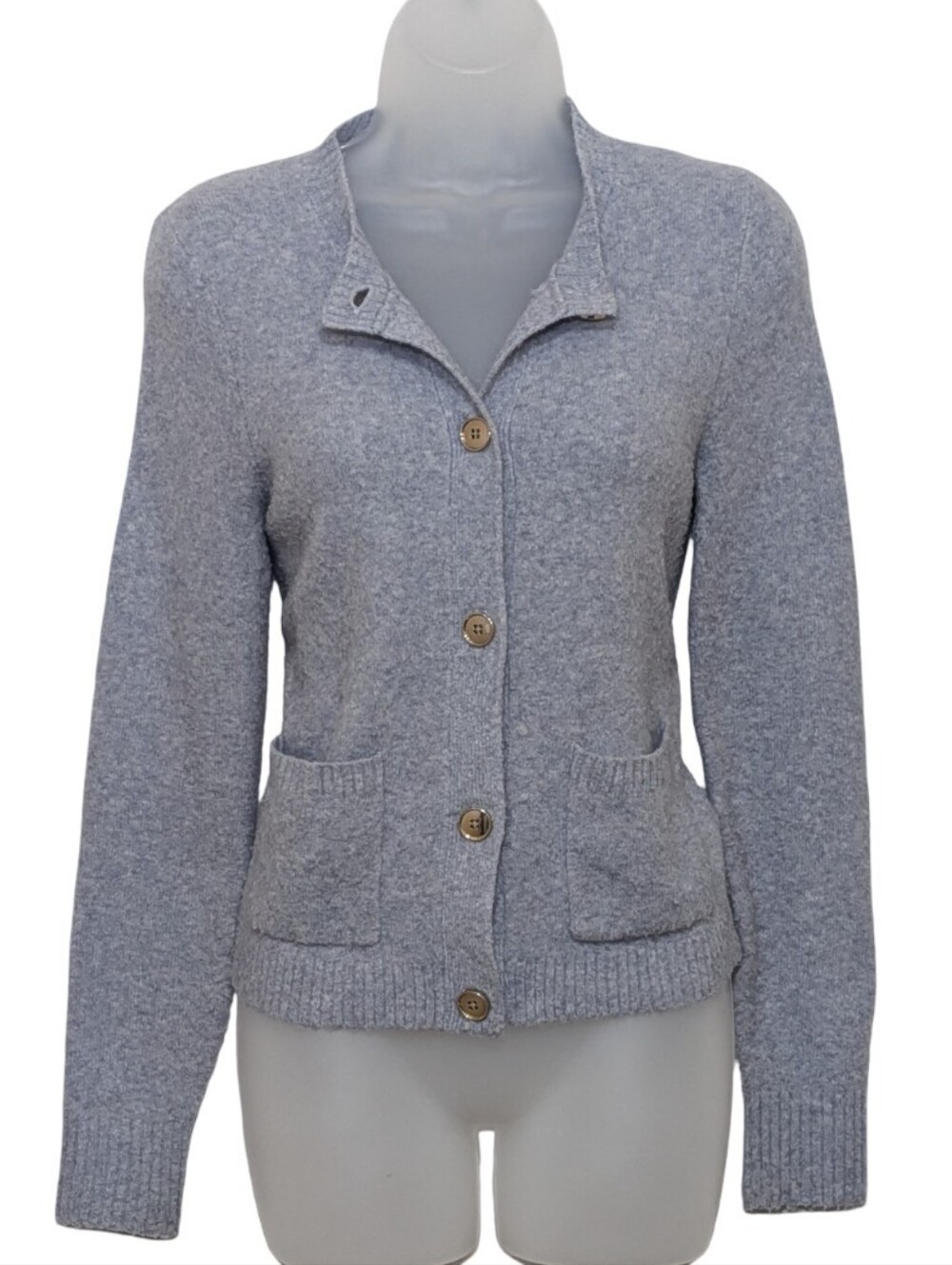 J. Crew | Heather Gray Button-Up Knit Cardigan | Super Soft | Shabby Chic |
